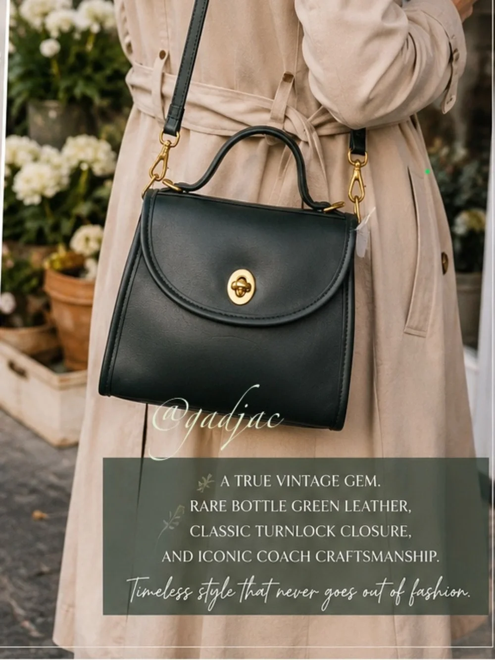 🔥 RARE COACH Bottle Green REGINA Bag | NWT - Picture 17 of 17